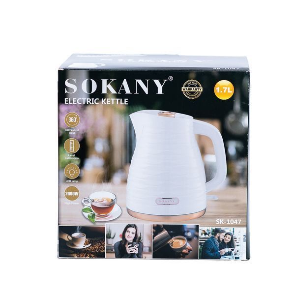 Електрочайник Sokany Electric Kettle 2000W 1.7л SK-1047 2078128096 фото