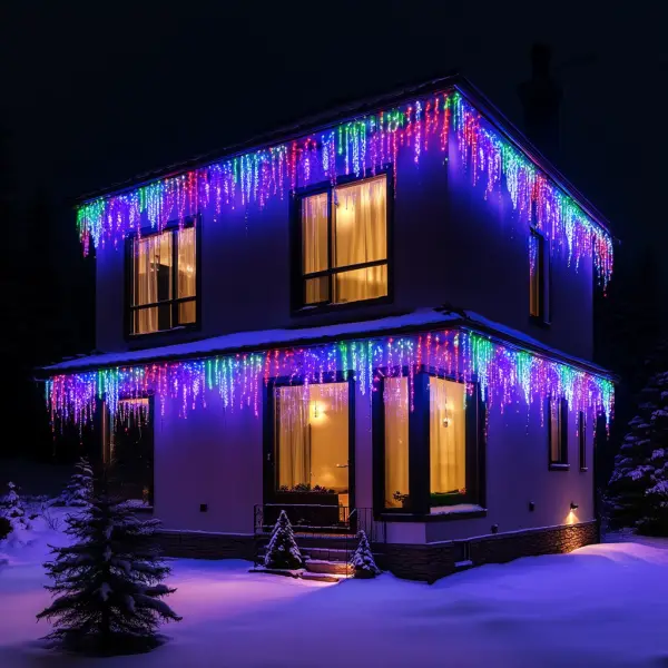 Вулична гірлянда Бахрома 25 м 405 LED чорний провід Мультиколор 25MBML 25MBML фото