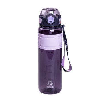 Пляшка для води Houo спортивна 1 літр з фліп кришкою фіолетова HP-14-33V 2394098898 фото