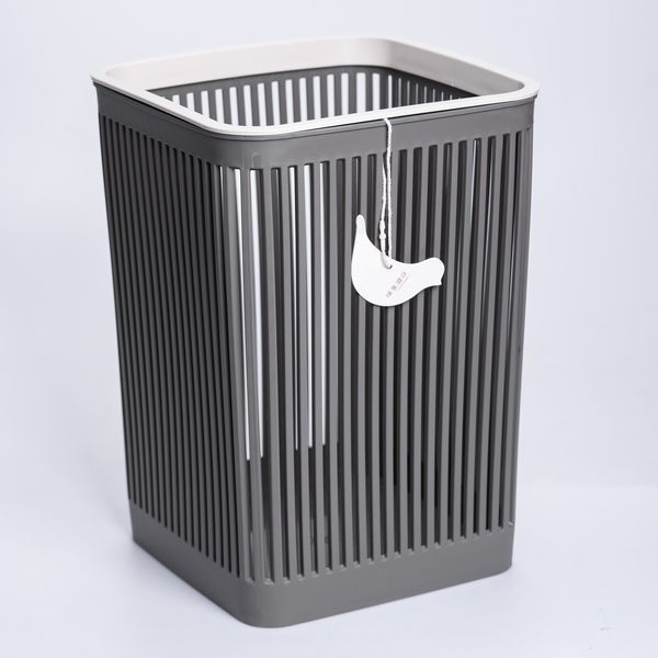 Кошик для сміття пластиковий в офіс для паперу 22&times;22&times;30 (см) кошик під сміття 8 (л) відро для сміття Сірий HP-45-9G HP-45-9G фото
