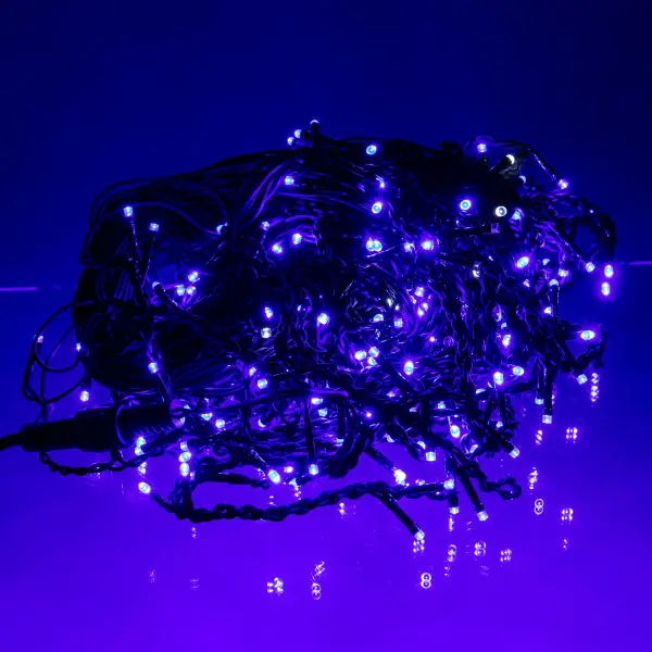 Вулична гірлянда Бахрома 20 м 335 LED гірлянда штора чорний провід Синій 20MBBL 20MBBL фото