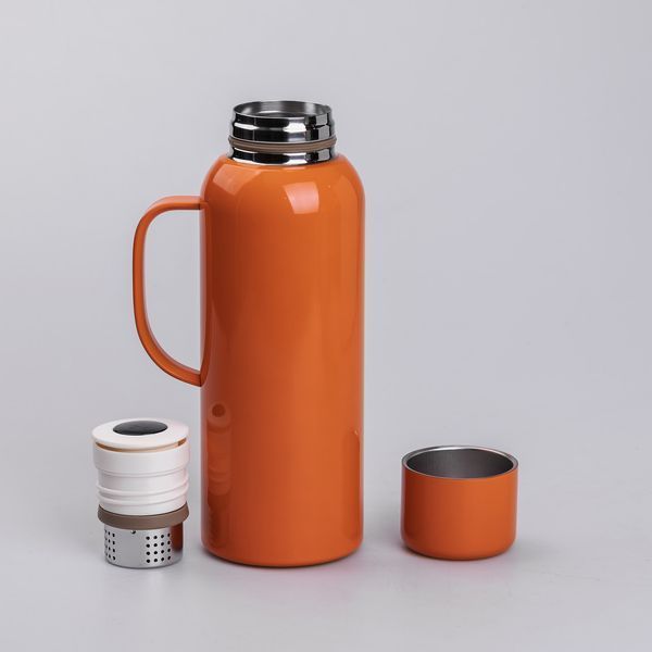 Термос Vacuum з датчиком температури на 820 мл помаранчевий HP-14-55O 2394098944 фото