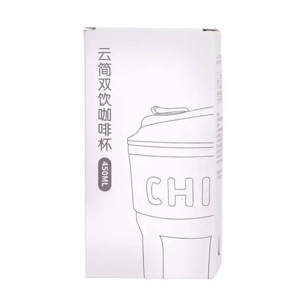 Термочашка Chiobbe з трубочкою та ремінцем 450 мл зелена HP-14-18GR 2394098860 фото