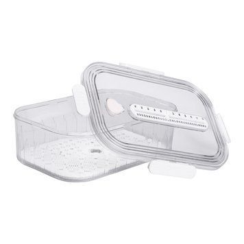 Контейнер для їжі пластиковий 32.5х22.5х11 см харчовий контейнер з індикатором дати 4.2 л Білий HP-27-2 HP-27-2 фото