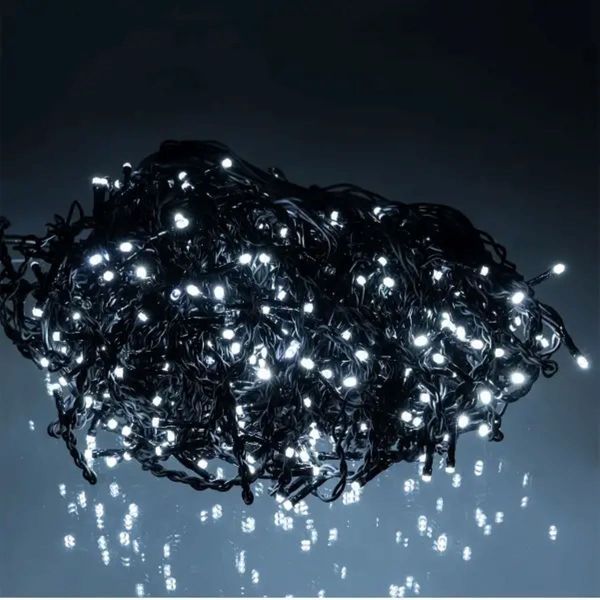 Новорічна гірлянда вулична Бахрома 36 м 600 LED чорний провід Білий 36МBW 36МBW фото