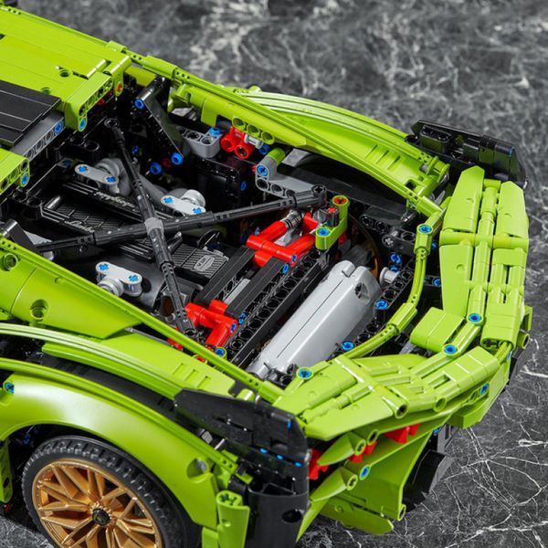 Конструктор Автомобиль Суперкар Lamborghini Sian FKP 37 Ламборгіні Сіан салатовий 1012 фото