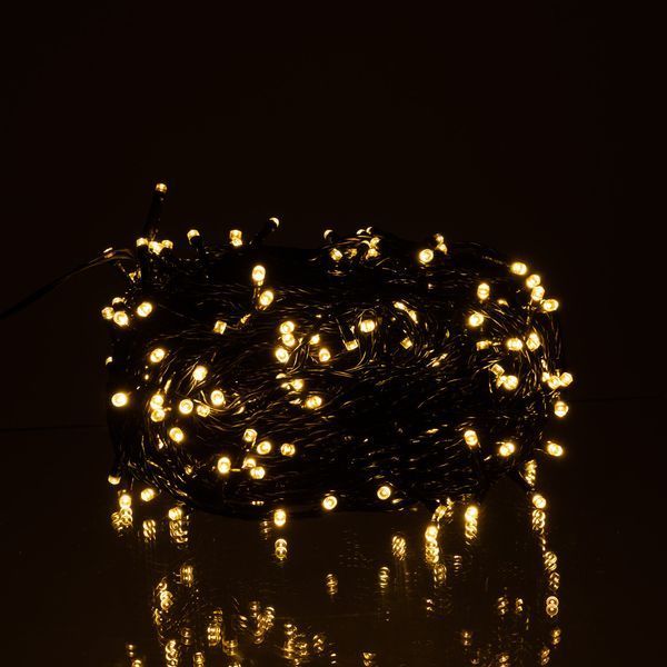 Гірлянда Нитка вулична 30 (м) 300 LED чорний провід Жовтий CF300L30MBY CF300L30MBY фото