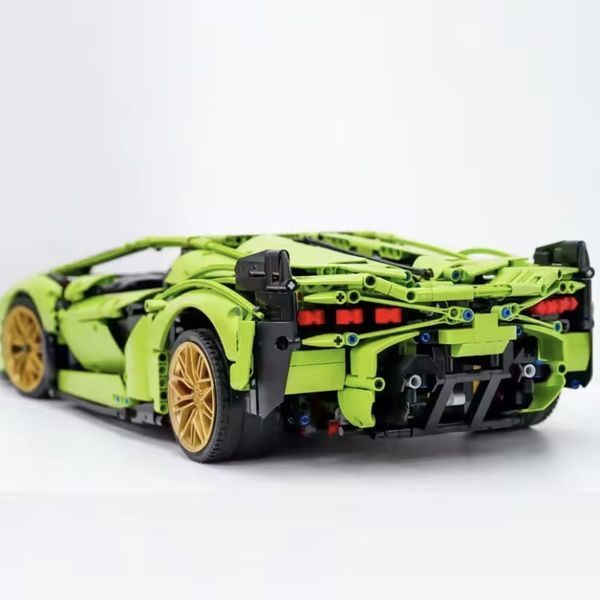 Конструктор Автомобиль Суперкар Lamborghini Sian FKP 37 Ламборгіні Сіан салатовий 1012 фото