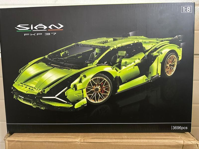 Конструктор Автомобиль Суперкар Lamborghini Sian FKP 37 Ламборгіні Сіан салатовий 1012 фото