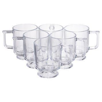 Набір чашок 6 шт для чаю та кави Goblet по 300 (мл) кружки скляні Прозорий HP-19-L6 HP-19-L6 фото